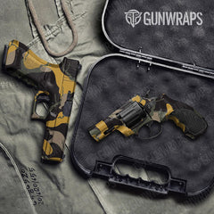 Ragged Militant Yellow Handgun Gun Skin Vinyl Wraps