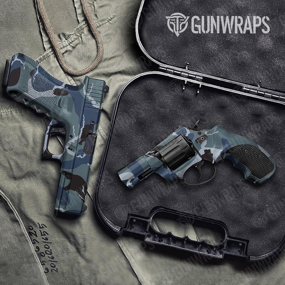 Ragged Navy Handgun Gun Skin Vinyl Wraps
