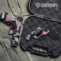 Ragged Pink Tiger Handgun Gun Skin Vinyl Wraps