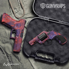 Realtree WAV3 Red Blue Handgun Gun Skin Vinyl Wraps
