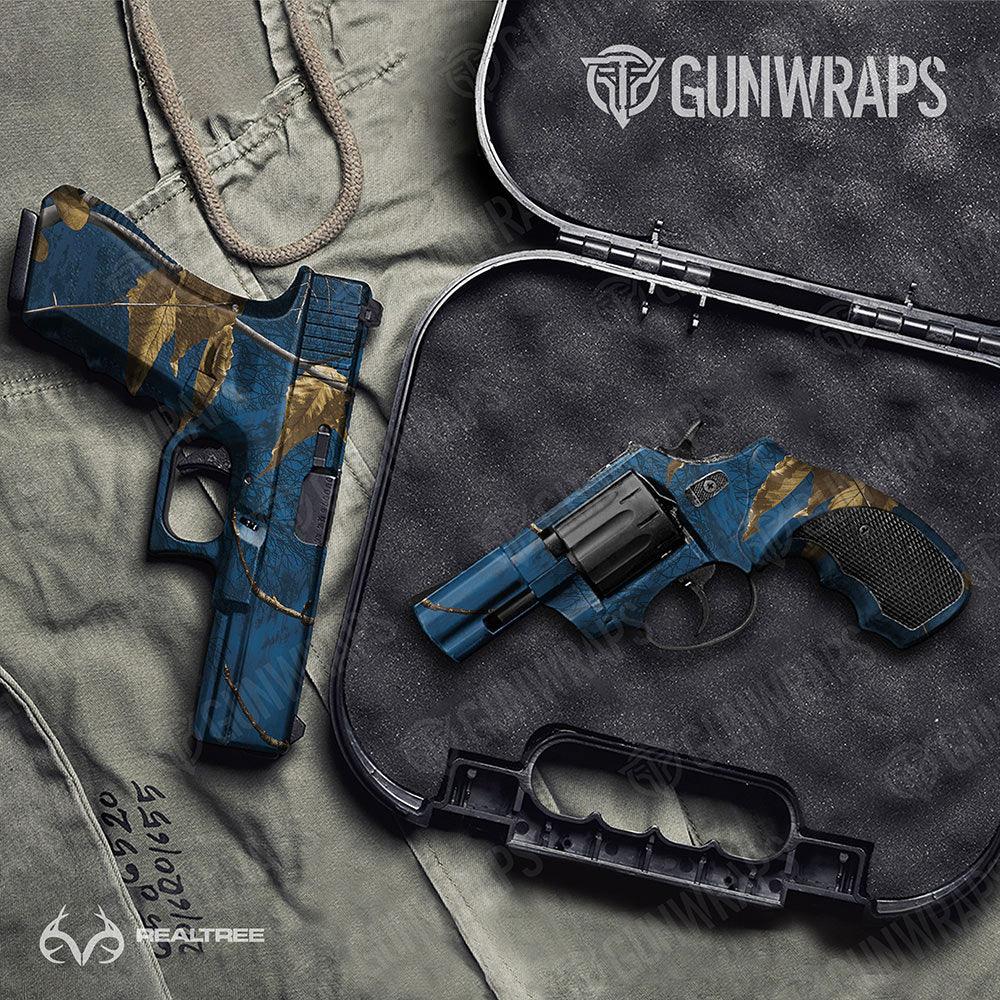 Realtree XTRA Colors Blue Handgun Gun Skin Vinyl Wraps