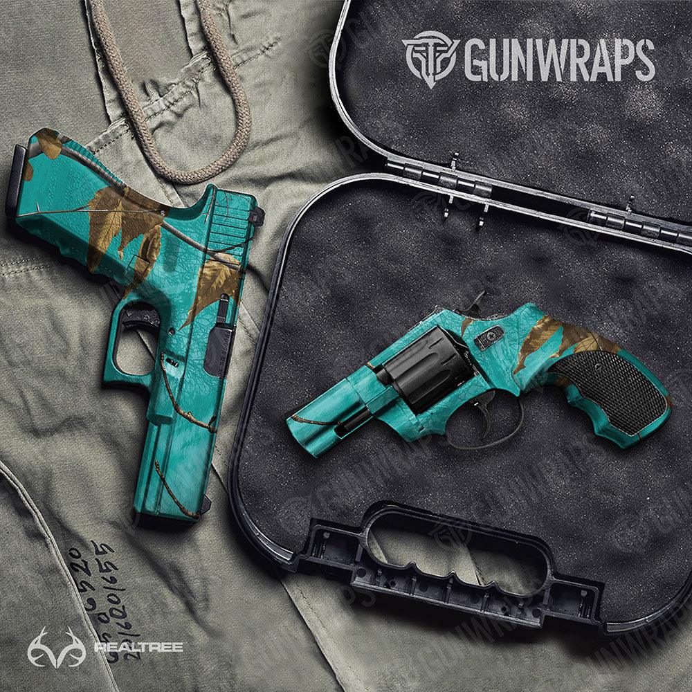 Realtree XTRA Colors Tiffany Blue Handgun Gun Skin Vinyl Wraps
