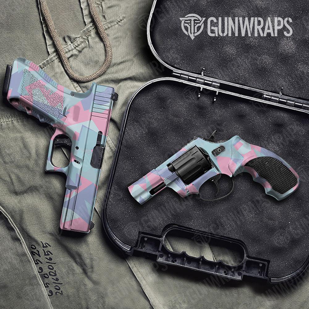 Shattered Cotton Candy Handgun Gun Skin Vinyl Wraps