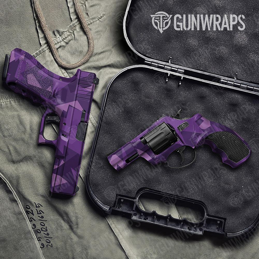 Shattered Elite Purple Handgun Gun Skin Vinyl Wraps