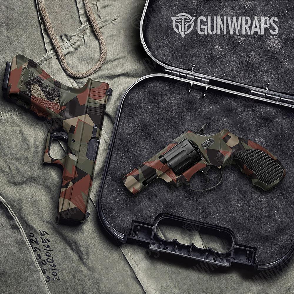 Shattered Militant Copper Handgun Gun Skin Vinyl Wraps