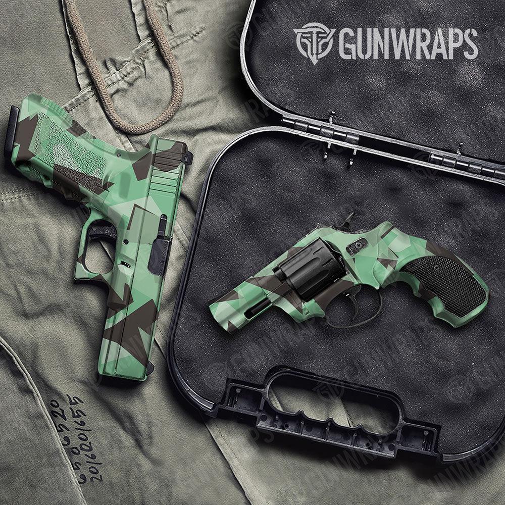 Shattered Mint Chocolate Chip Handgun Gun Skin Vinyl Wraps