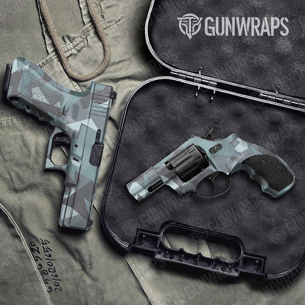 Shattered Overcast Handgun Gun Skin Vinyl Wraps