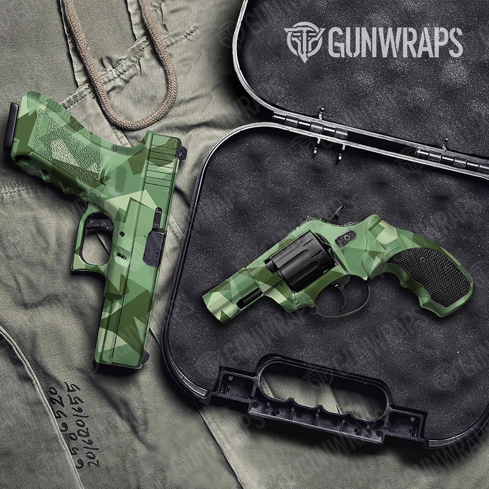 Shattered Pistachio Handgun Gun Skin Vinyl Wraps