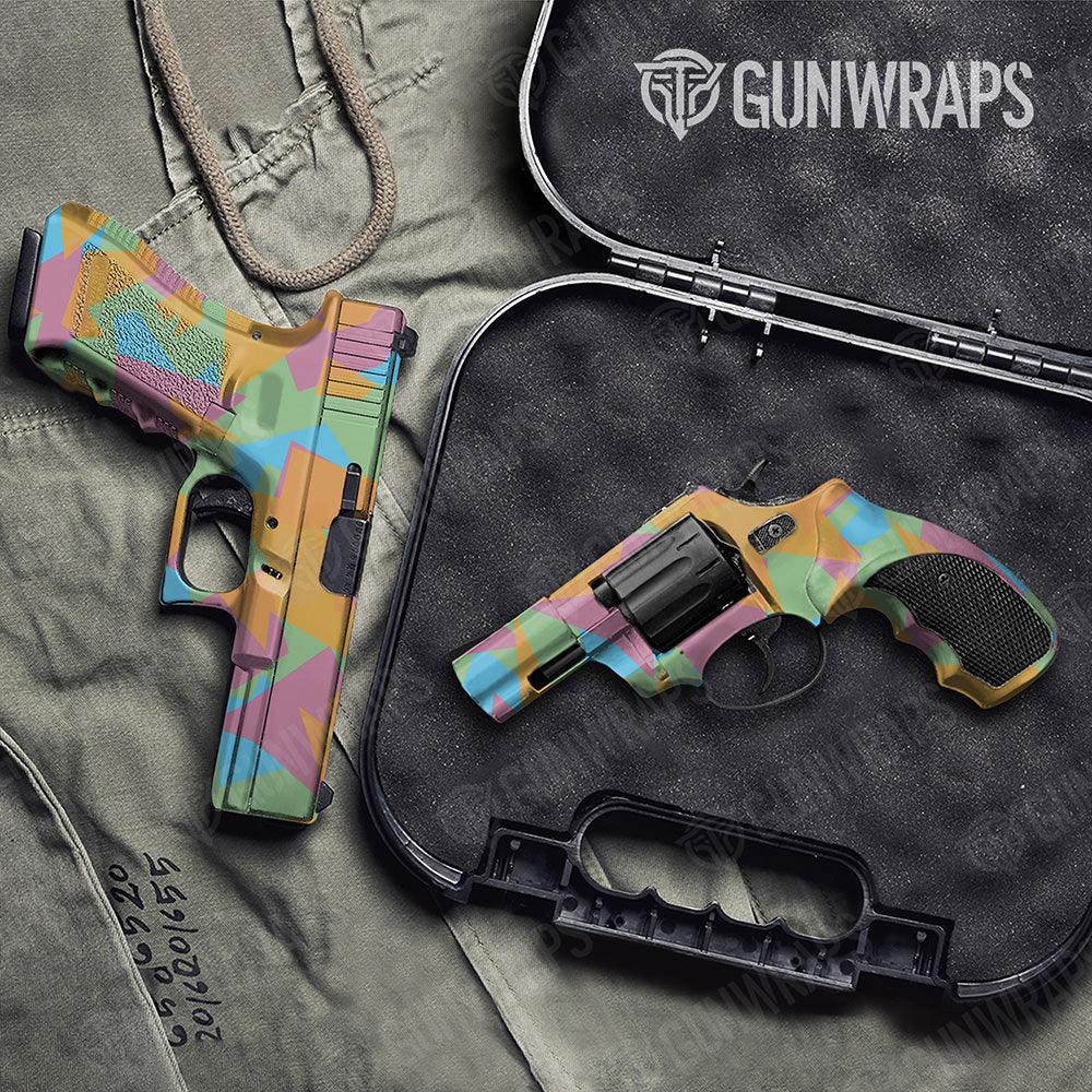 Shattered Sherbert Handgun Gun Skin Vinyl Wraps
