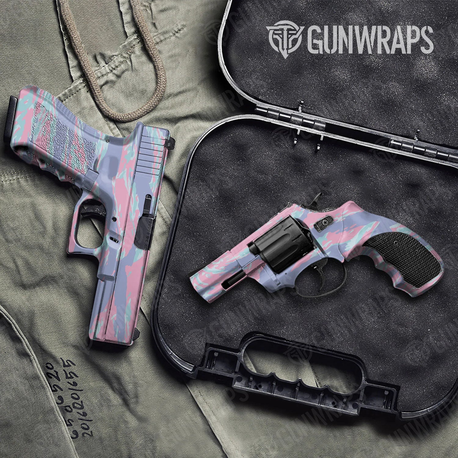 Vietnam Tiger Stripe Cotton Candy Handgun Gun Skin Vinyl Wraps