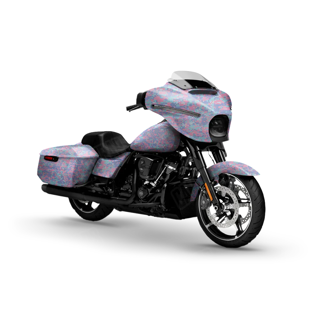 Digital Cotton Candy Motorcycle Wraps