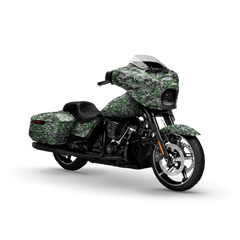 Digital Green Tiger Motorcycle Wraps