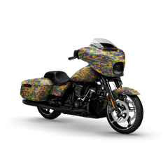 Digital Mardi Gras Motorcycle Wraps