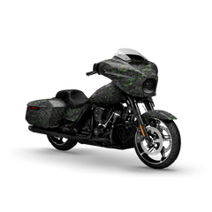 Digital Metro Green Motorcycle Wraps
