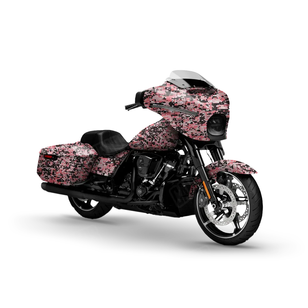 Digital Pink Motorcycle Wraps