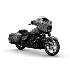 Digital Urban Blue Motorcycle Wraps