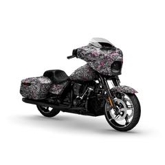 Digital Urban Magenta Motorcycle Wraps