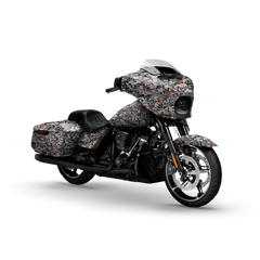 Digital Urban Orange Motorcycle Wraps