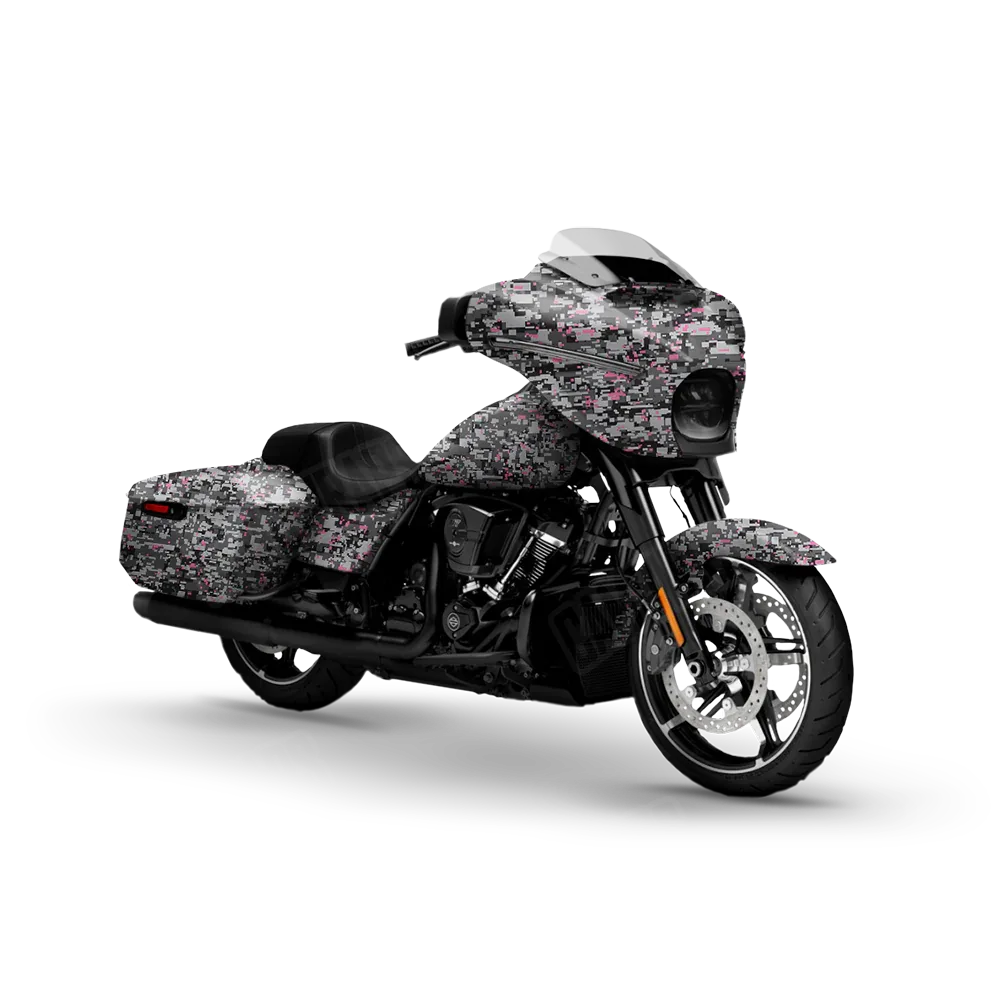 Digital Urban Pink Motorcycle Wraps