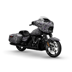 Digital Urban Purple Motorcycle Wraps