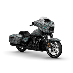Digital Urban Tiffany Blue Motorcycle Wraps