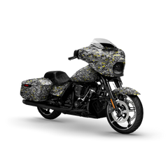 Digital Urban Yellow Motorcycle Wraps