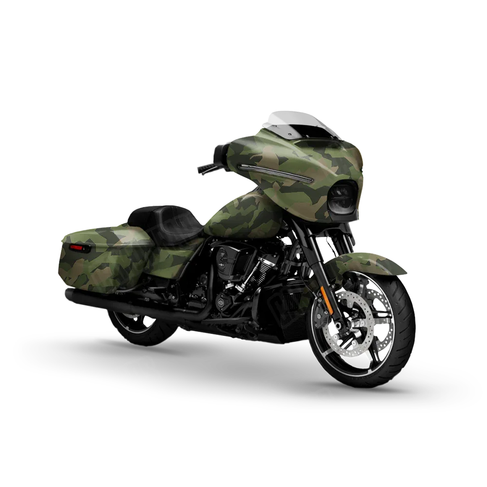 Erratic Army Green Motorcycle Wraps