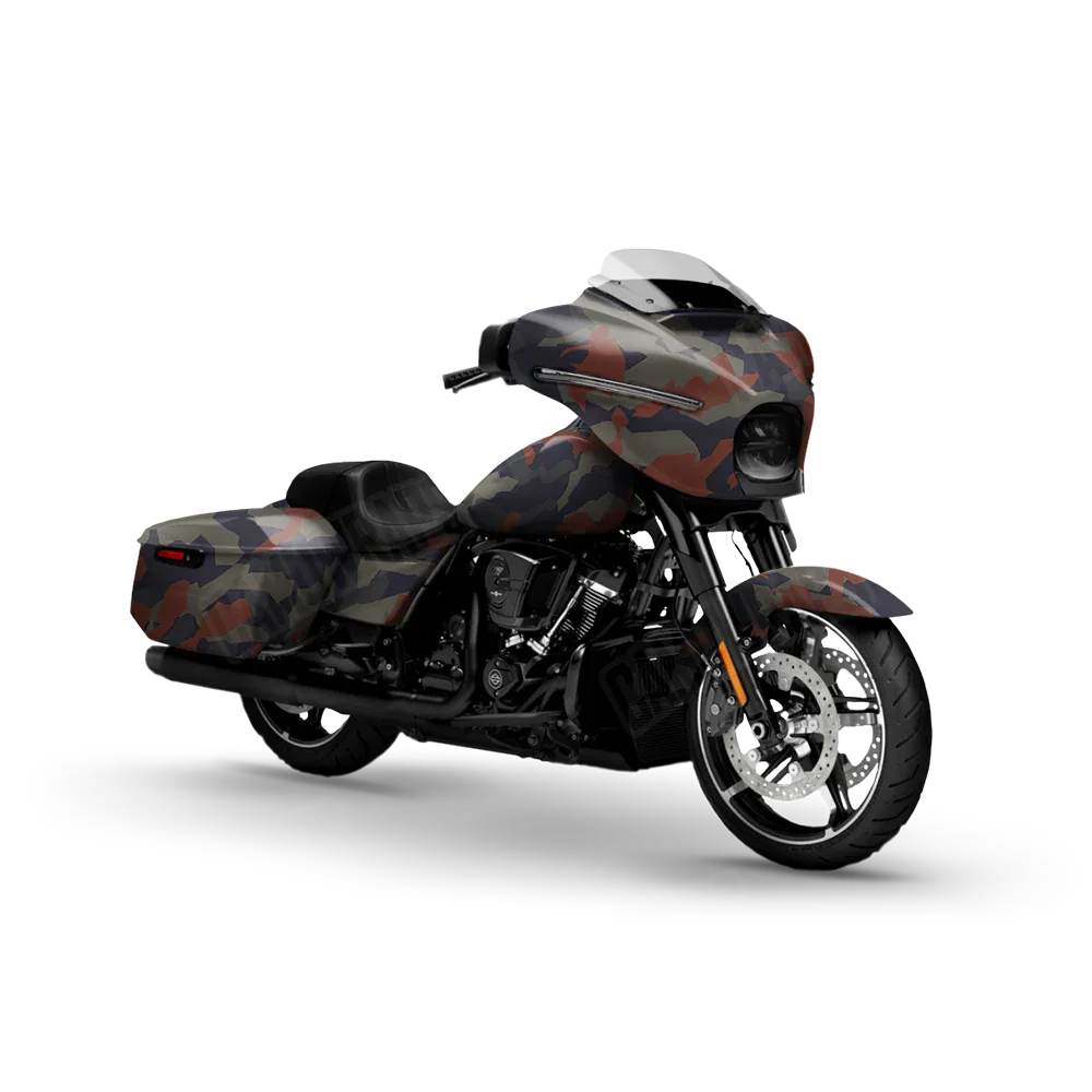 Erratic Blue Copper Motorcycle Wraps