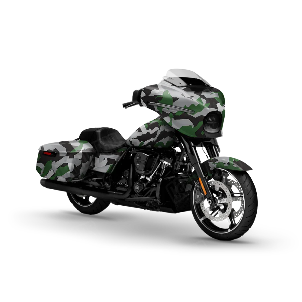 Erratic Green Tiger Motorcycle Wraps