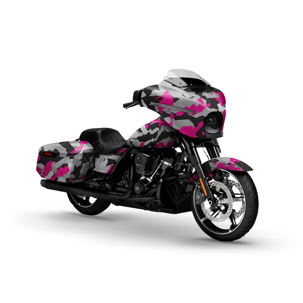 Erratic Magenta Tiger Motorcycle Wraps