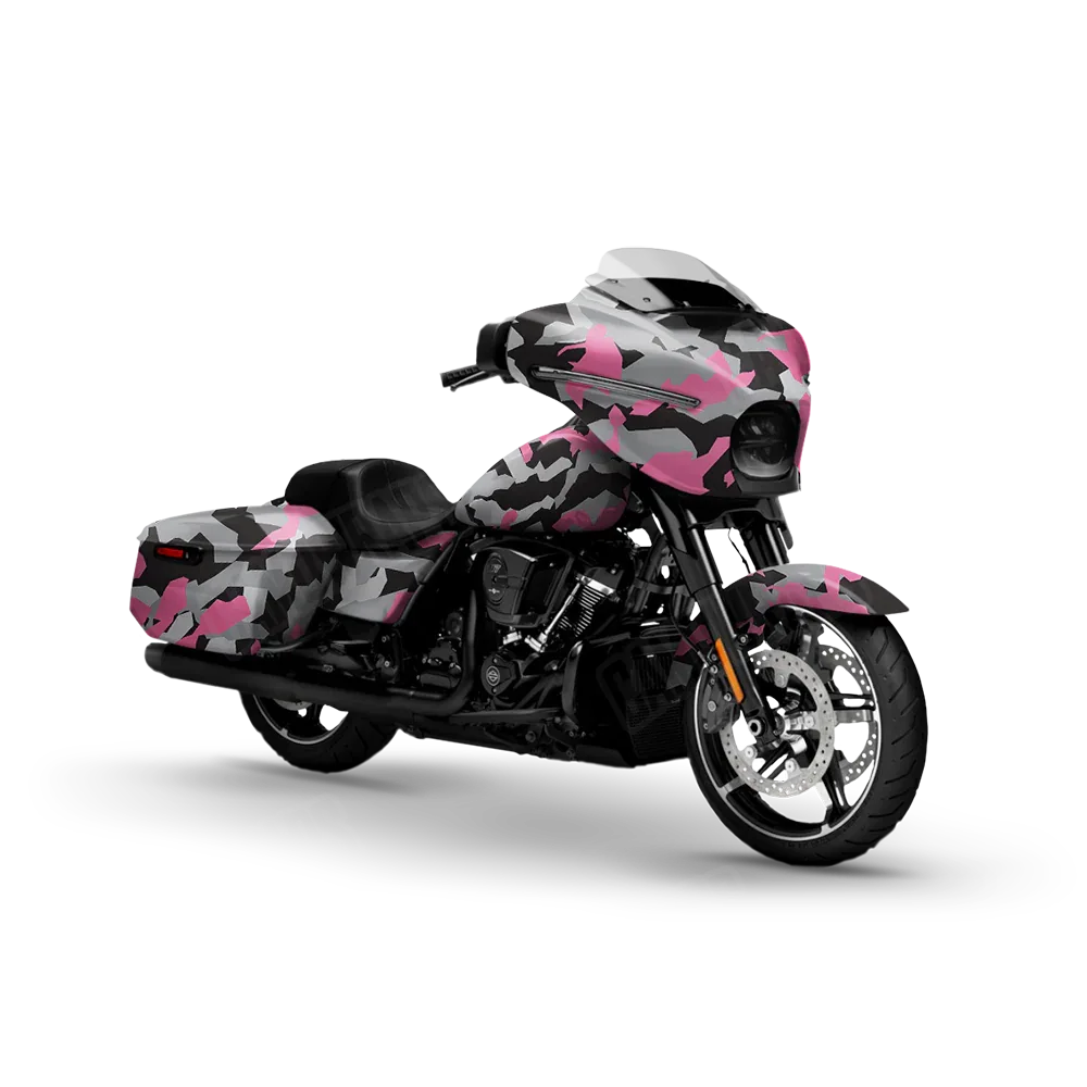 Erratic Pink Tiger Motorcycle Wraps