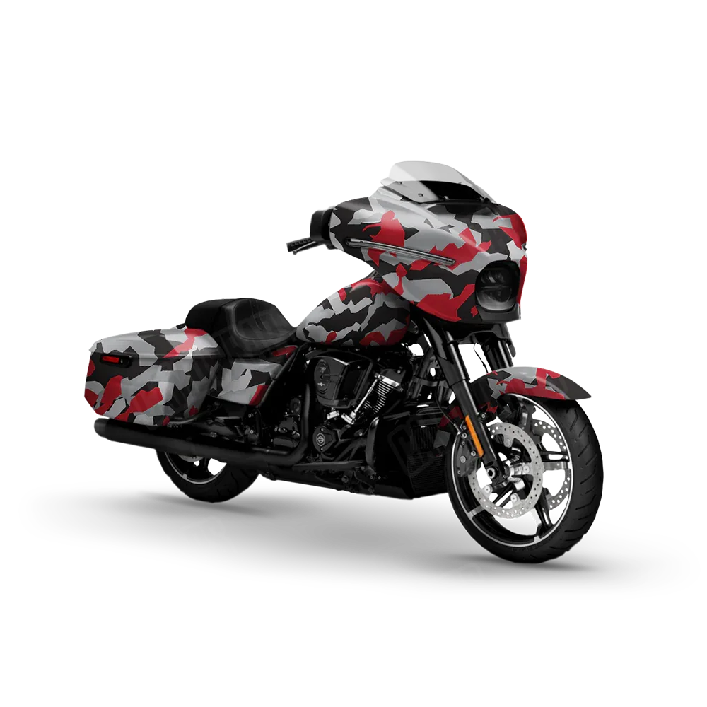 Erratic Red Tiger Motorcycle Wraps