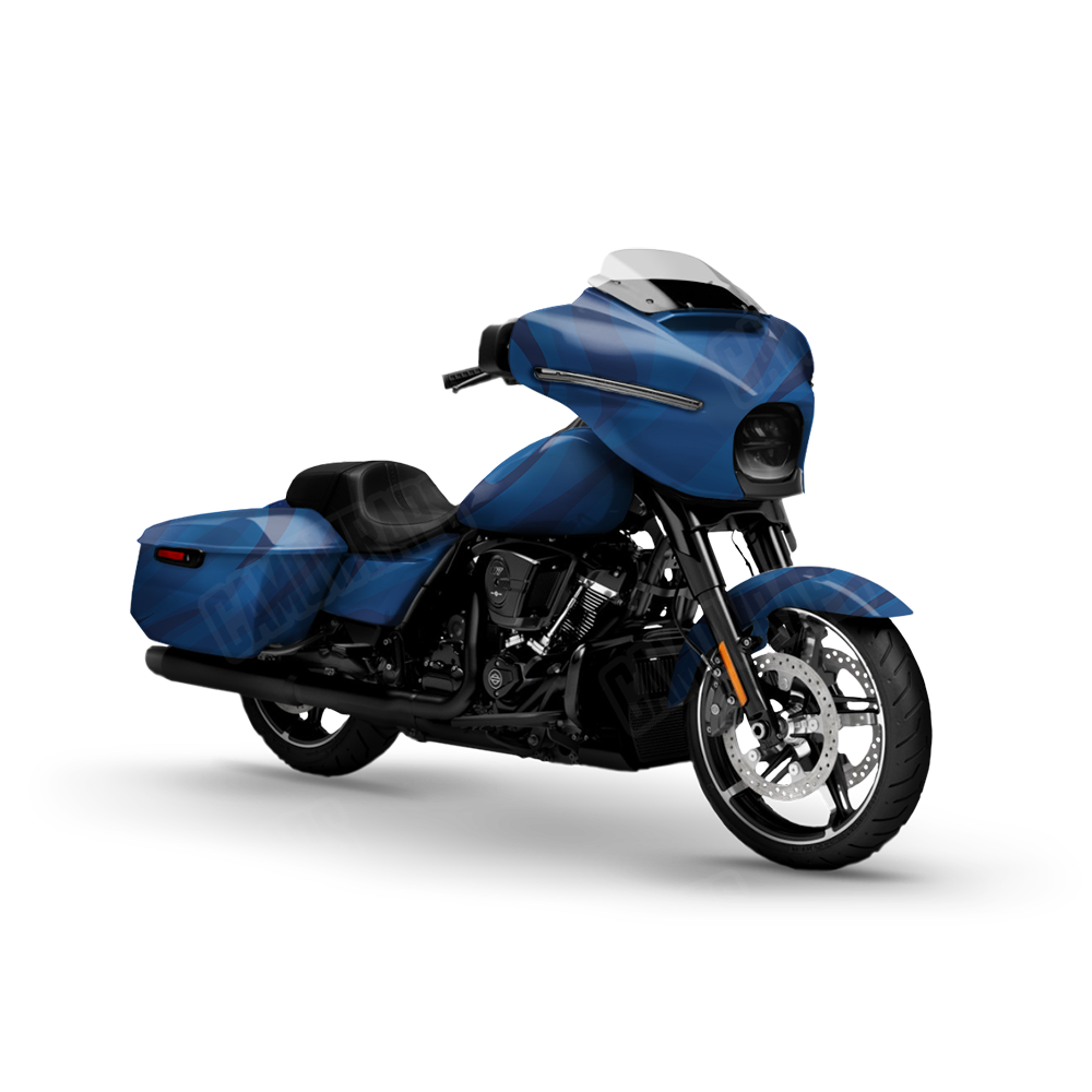 Fun Stripe Elite Blue Motorcycle Wraps