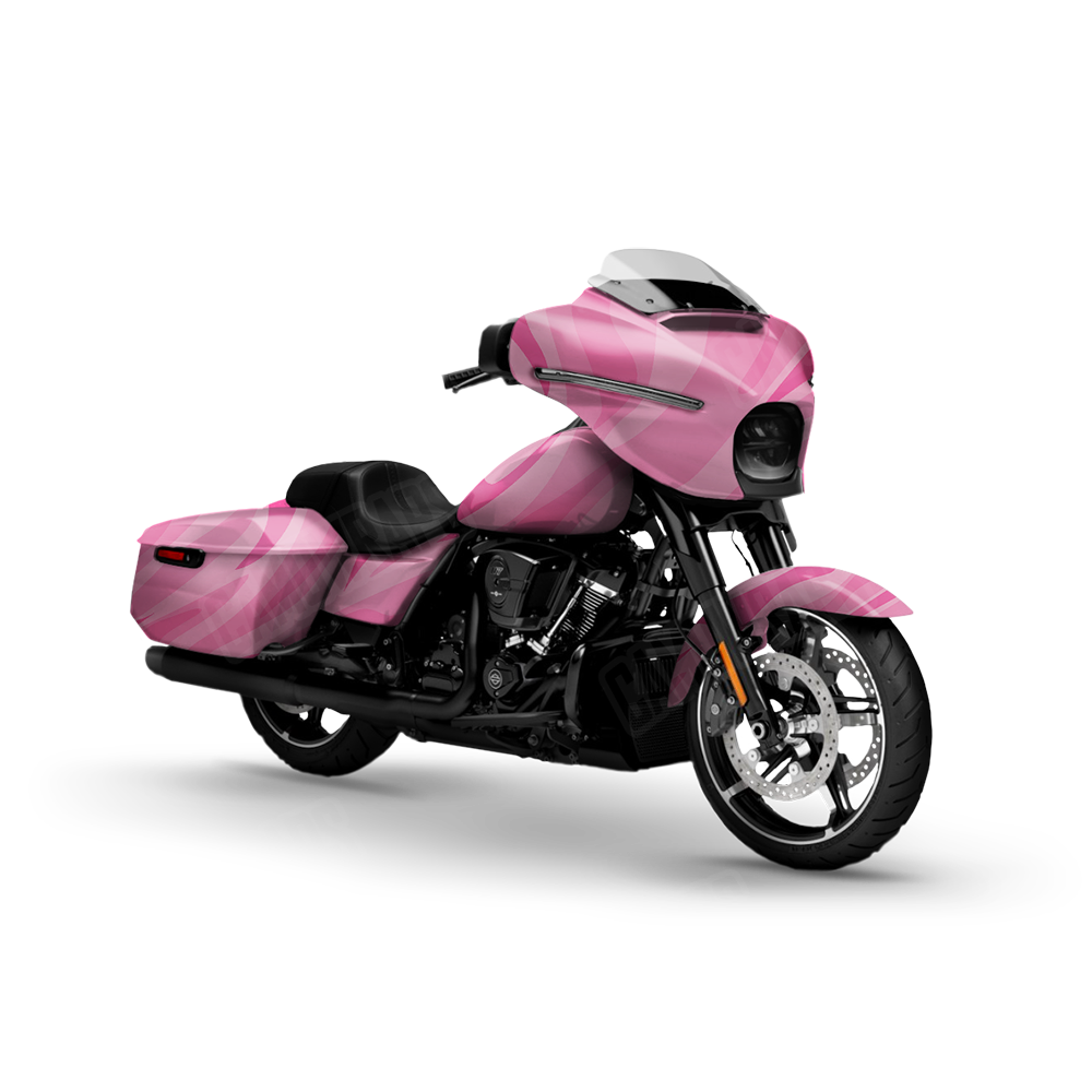 Fun Stripe Elite Pink Motorcycle Wraps