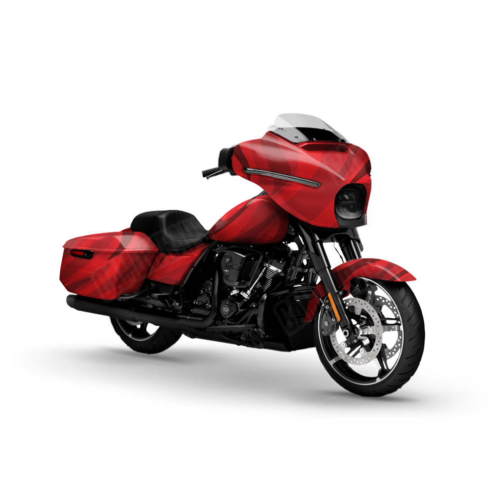 Fun Stripe Elite Red Motorcycle Wraps