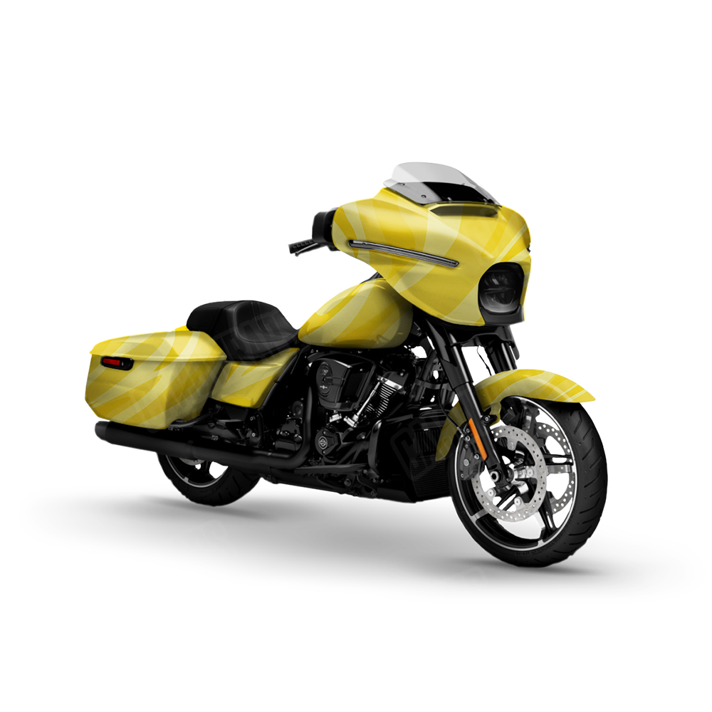 Fun Stripe Elite Yellow Motorcycle Wraps