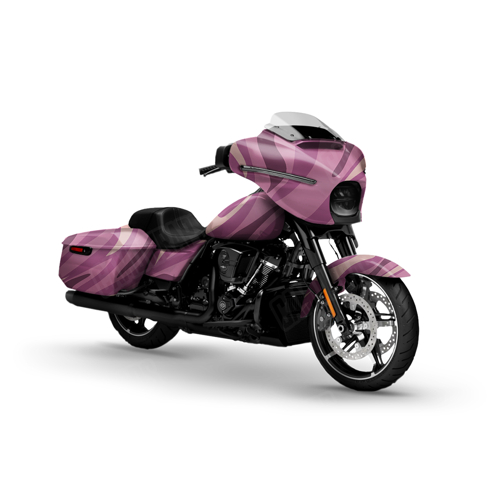 Fun Stripe Floral Motorcycle Wraps