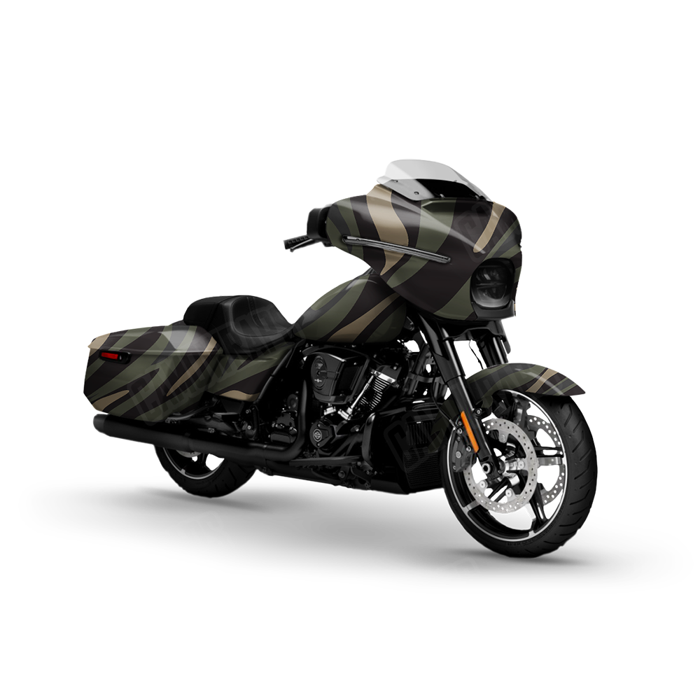 Fun Stripe Militant Charcoal Motorcycle Wraps