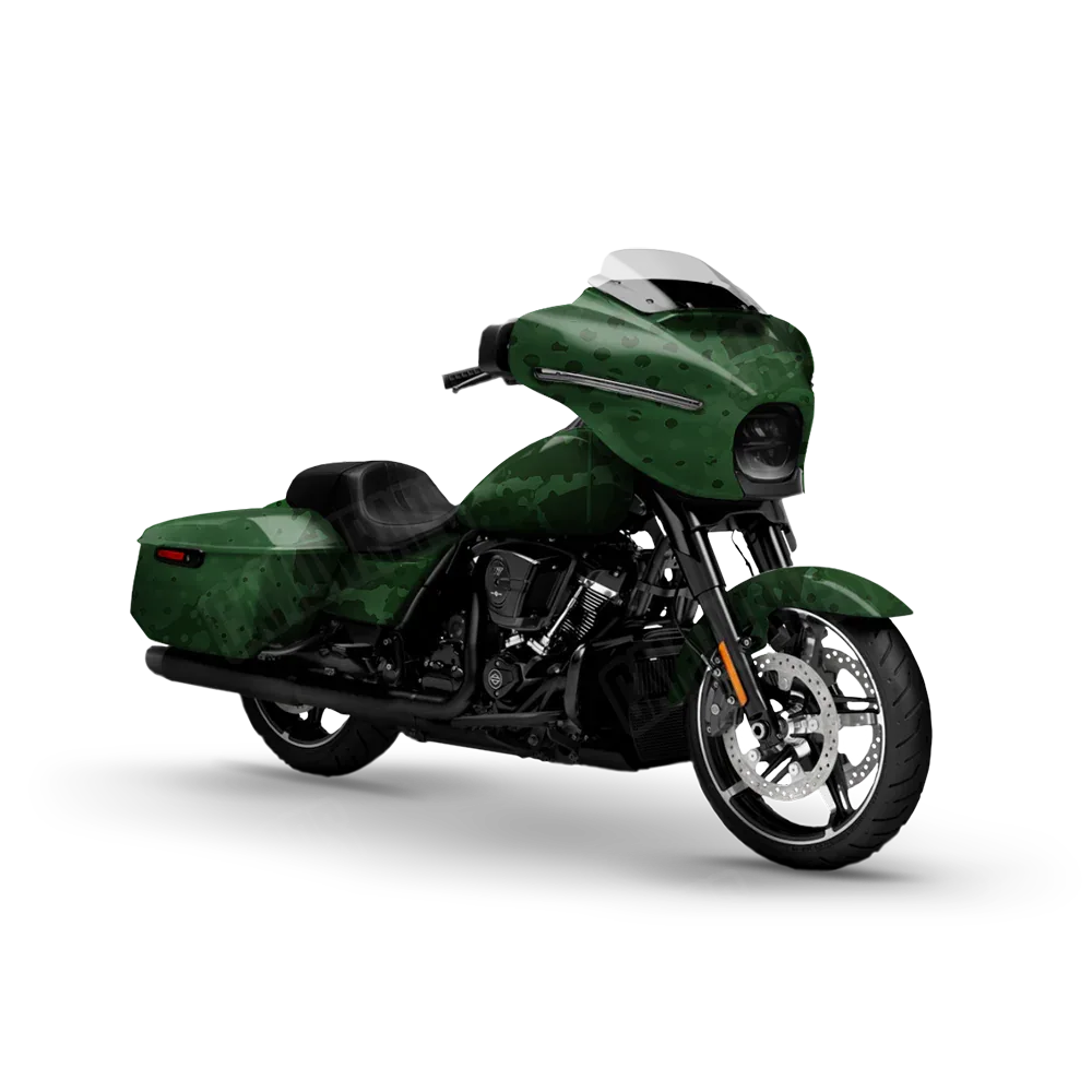 Halftone Splatter Elite Green Motorcycle Wraps