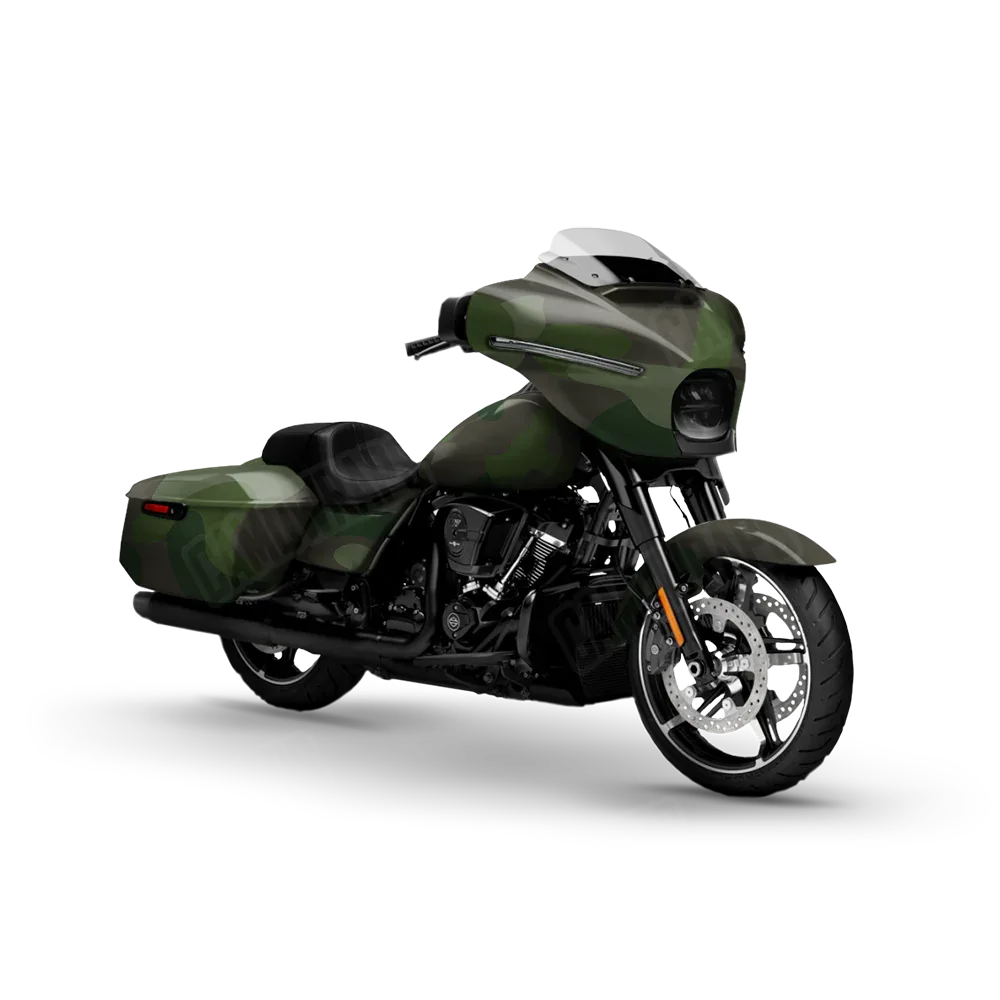 Classic Army Dark Green Motorcycle Wraps