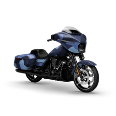 Classic Blue Urban Night Motorcycle Wraps