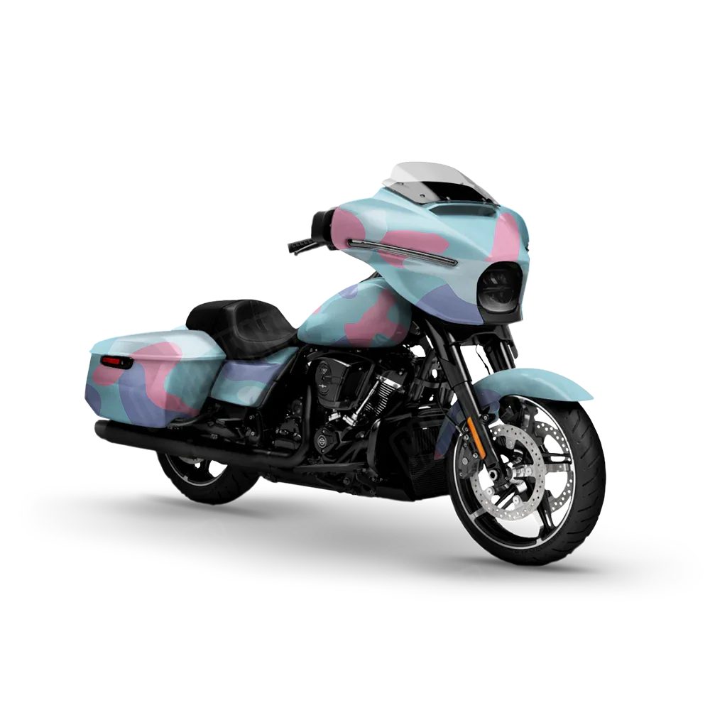 Classic Cotton Candy Motorcycle Wraps