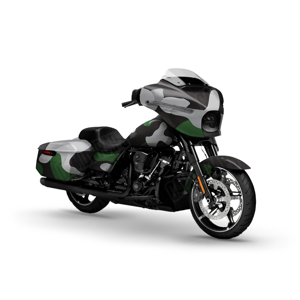 Classic Green Tiger Motorcycle Wraps