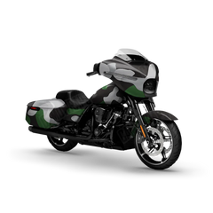 Classic Green Tiger Motorcycle Wraps