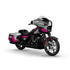 Classic Magenta Tiger Motorcycle Wraps
