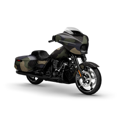 Classic Militant Blue Motorcycle Wraps