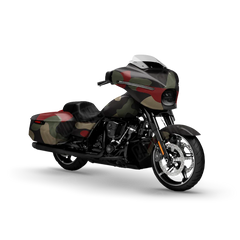 Classic Militant Red Motorcycle Wraps