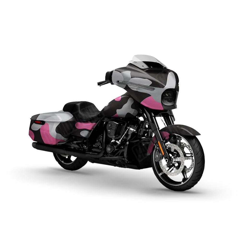 Classic Pink Tiger Motorcycle Wraps