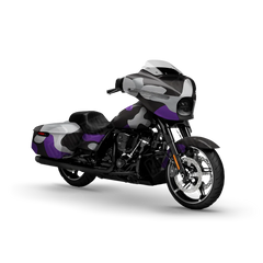 Classic Purple Tiger Motorcycle Wraps