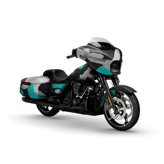 Classic Tiffany Blue Tiger Motorcycle Wraps